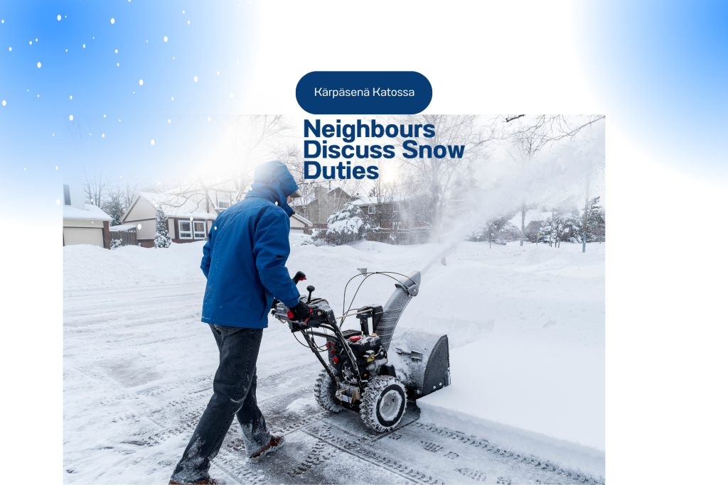 Neighbours Discuss Snow Duties