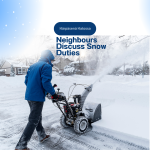 Neighbours Discuss Snow Duties